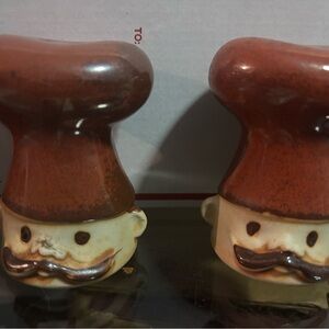 Vintage Chef Salt and Pepper Shakers